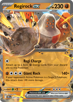 ex pokemon cards value Regirock ex - Destined Rivals #101 Price & Value